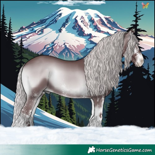 Horse Color:White Spotted Chocolate Silver Blue Onyx Chinchilla 