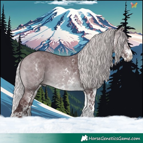 Horse Color:White Spotted Chocolate Silver Bay Chinchilla 