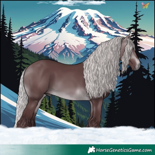 Horse Color:Chocolate Silver Brown Chinchilla 