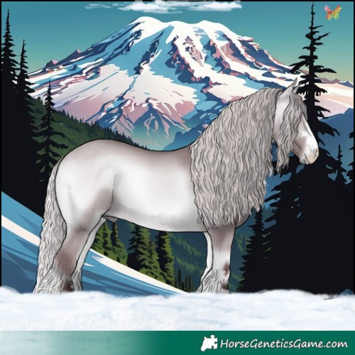 Horse Color:Chocolate Silver Bay Chinchilla Onyx 