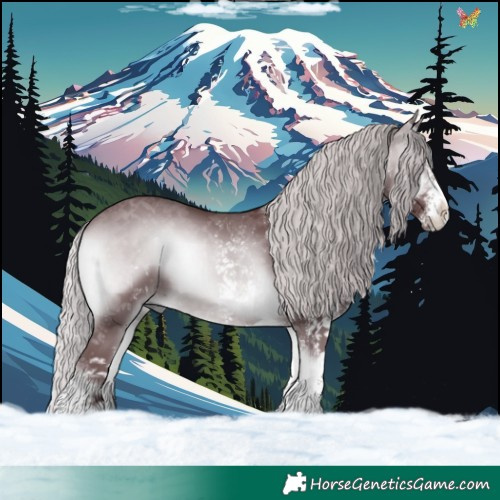 Horse Color:White Spotted Chocolate Silver Brown Chinchilla Onyx 