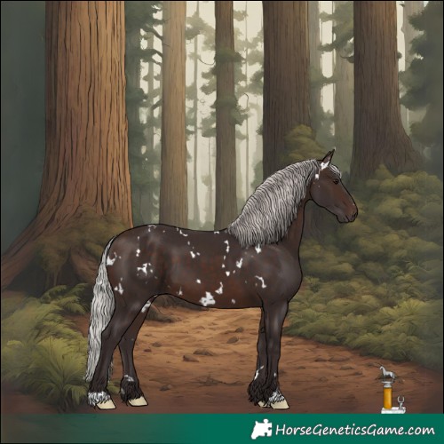 Horse Color:White Spotted Silver Brown 