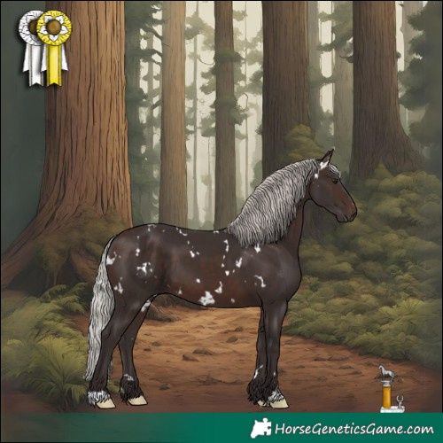 Horse Color:White Spotted Silver Brown 