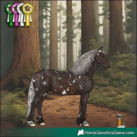 Horse Color:White Spotted Silver Brown 