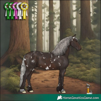 Horse Color:White Spotted Silver Brown 