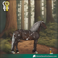 Horse Color:White Spotted Silver Brown 