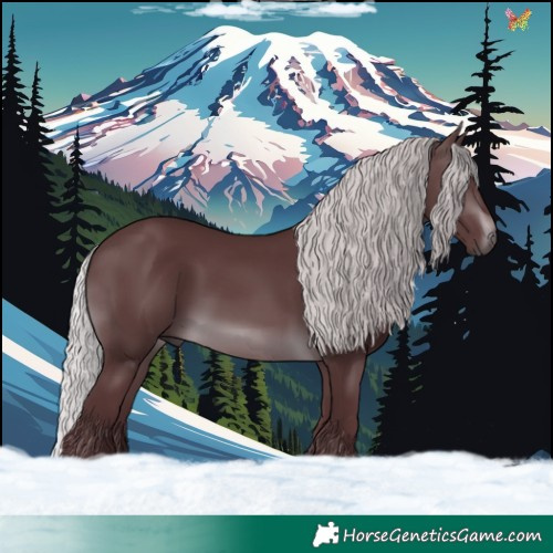 Horse Color:Chocolate Silver Brown Chinchilla 