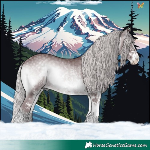 Horse Color:White Spotted Chocolate Silver Blue Onyx Chinchilla 
