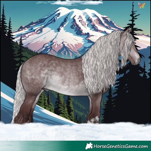 Horse Color:Chocolate Silver Brown Chinchilla 