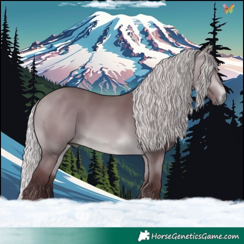 Horse Color:Chocolate Silver Bay Chinchilla 