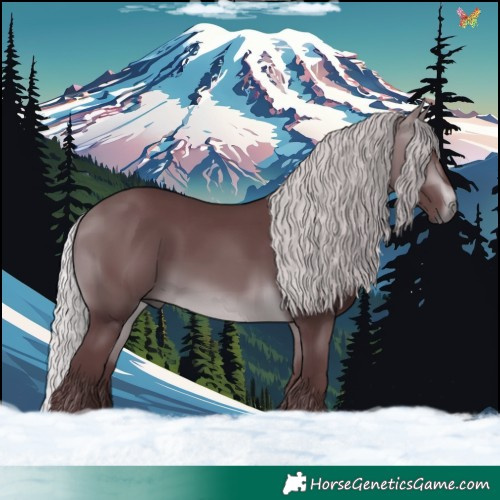 Horse Color:Chocolate Silver Brown Chinchilla 