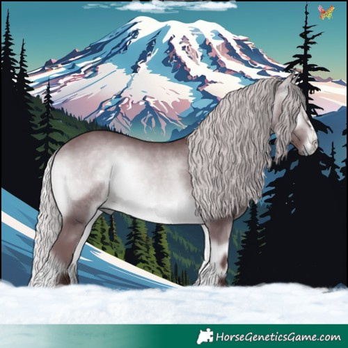 Horse Color:Chocolate Silver Bay Chinchilla Onyx 