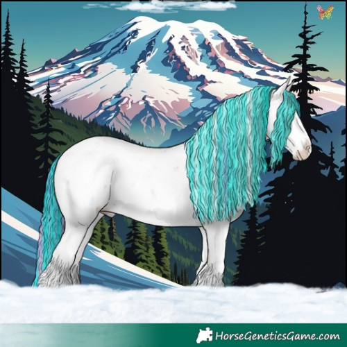 Horse Color:Painted Watercolor Buckskin Ice Onyx Sabino Splash 