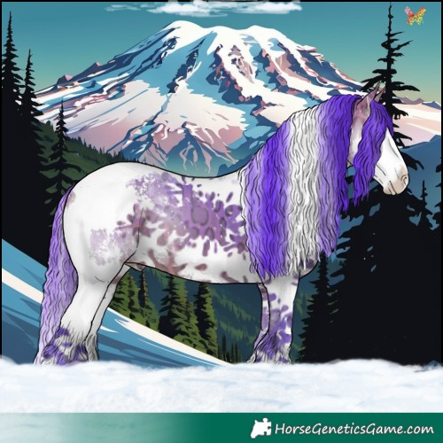 Horse Color:Watercolor Bay Ice Sabino Splash Tobiano 