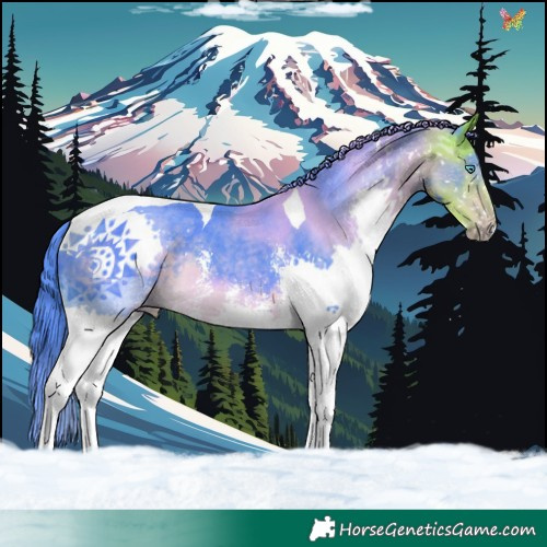 Horse Color:Watercolor Buckskin Sabino Splash Tobiano 