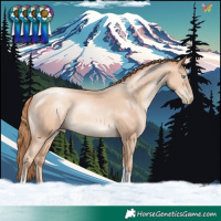 Horse Color:Sable Champagne Pearl Tobiano Rabicano