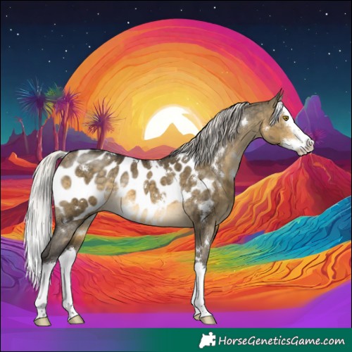 Horse Color:White Spotted Silver Buckskin Dun Splash Appaloosa Rabicano Brindle 