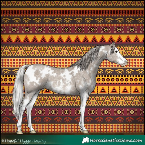 Horse Color:White Spotted Silver Grullo Sabino Splash Varnish Brindle 