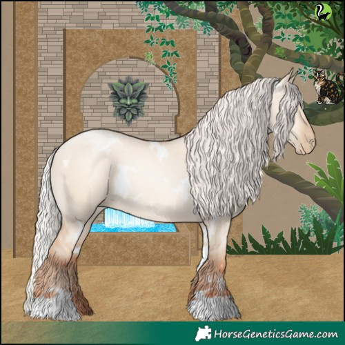 Horse Color:White Spotted Silver Sable Champagne Pearl Dun 