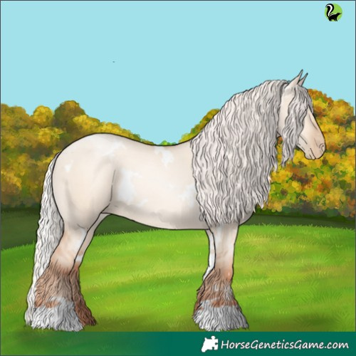 Horse Color:White Spotted Silver Sable Champagne Pearl Dun 