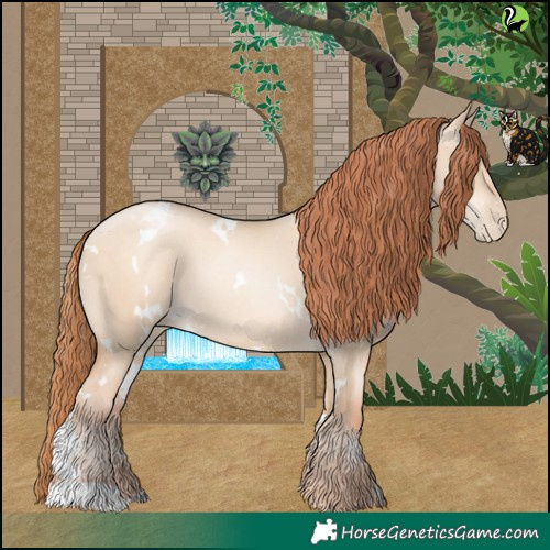 Horse Color:White Spotted Sable Champagne Pearl Dun 