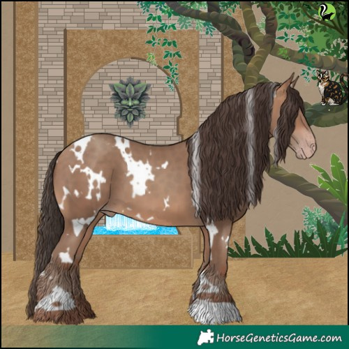 Horse Color:White Spotted Sable Champagne 