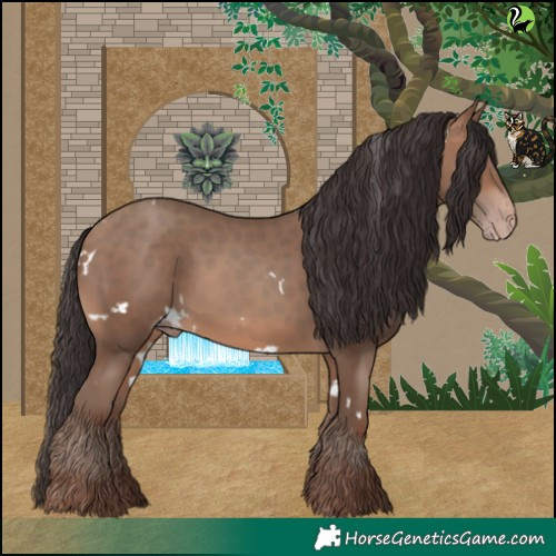 Horse Color:White Spotted Sable Champagne 