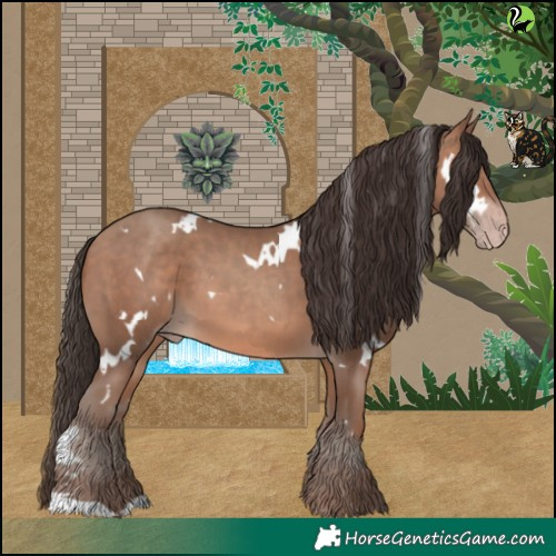Horse Color:White Spotted Sable Champagne 