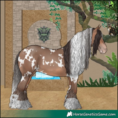 Horse Color:White Spotted Sable Champagne 