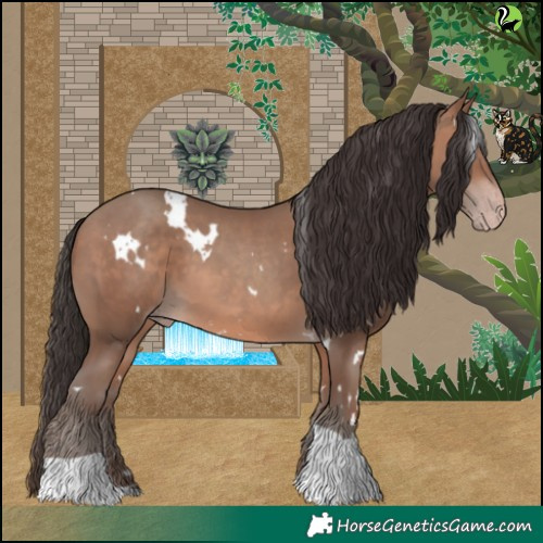 Horse Color:White Spotted Sable Champagne Tobiano 