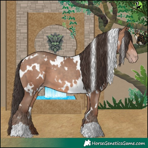 Horse Color:White Spotted Sable Champagne 