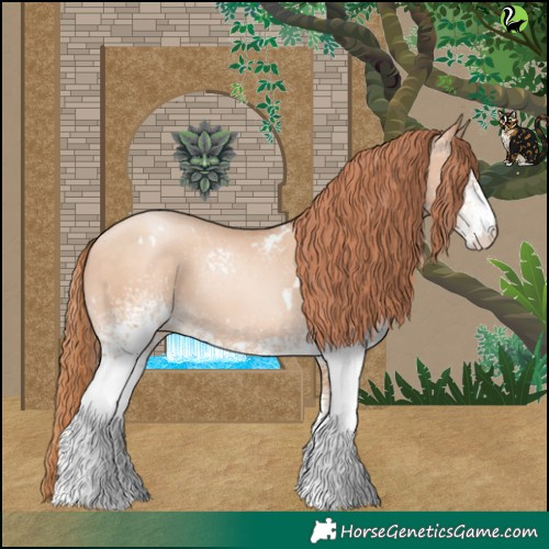 Horse Color:White Spotted Sable Champagne Pearl 
