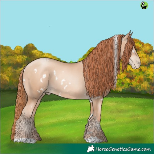 Horse Color:White Spotted Sable Champagne Pearl 
