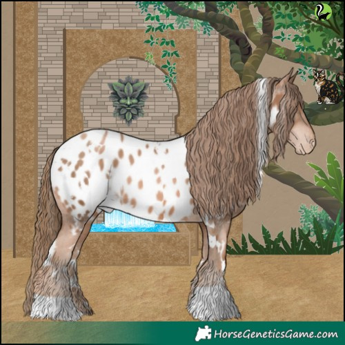Horse Color:White Spotted Liver Chestnut Pearl Blanket 