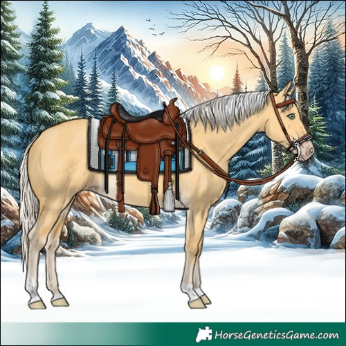 Horse Color:Silver Amber Cream Champagne Dun Tobiano 