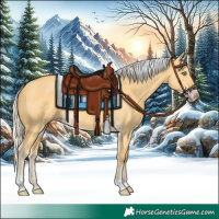 Horse Color:Silver Amber Cream Champagne Dun Tobiano