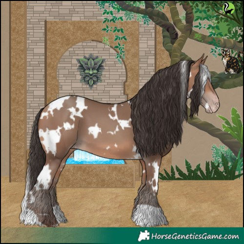 Horse Color:White Spotted Sable Champagne 