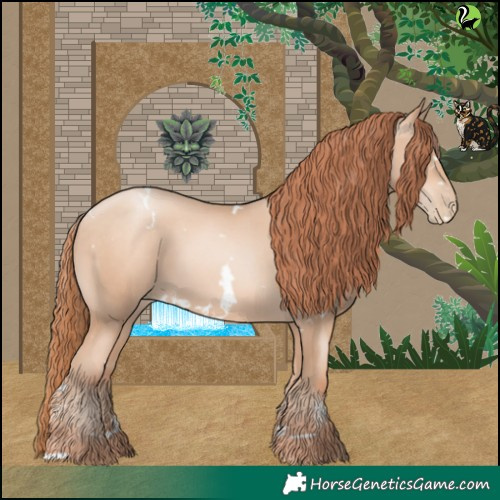 Horse Color:White Spotted Sable Champagne Pearl 