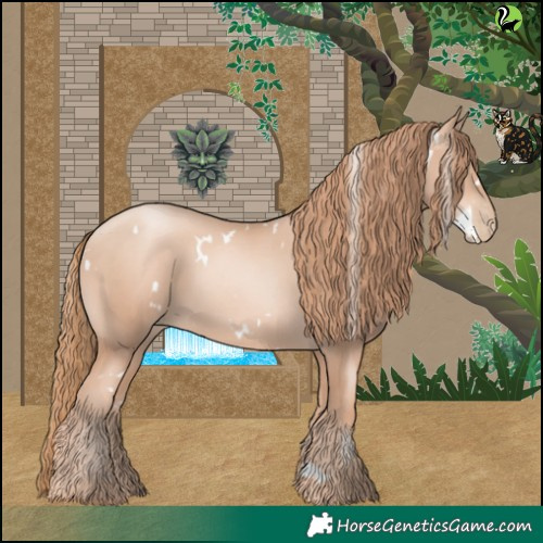 Horse Color:White Spotted Gold Champagne Pearl 