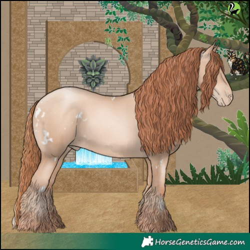 Horse Color:White Spotted Sable Champagne Pearl 