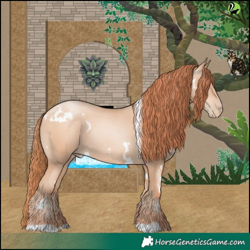Horse Color:White Spotted Sable Champagne Pearl 