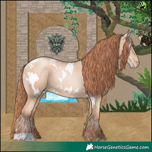 Horse Color:White Spotted Sable Champagne Pearl 