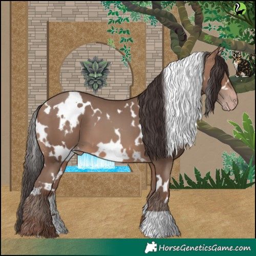 Horse Color:White Spotted Sable Champagne 