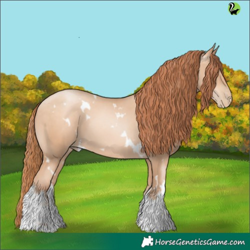 Horse Color:White Spotted Sable Champagne Pearl 