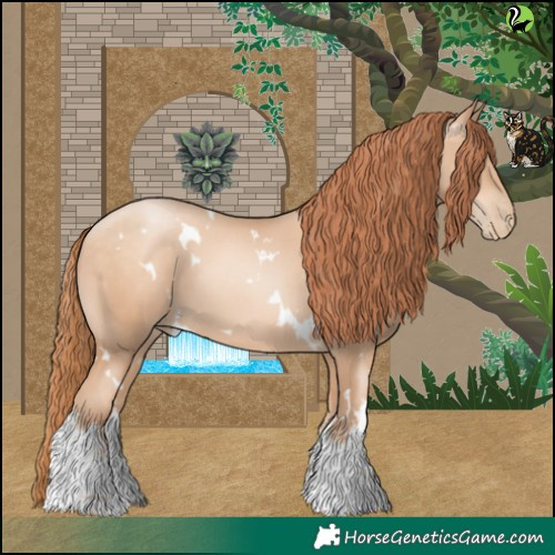 Horse Color:White Spotted Sable Champagne Pearl 
