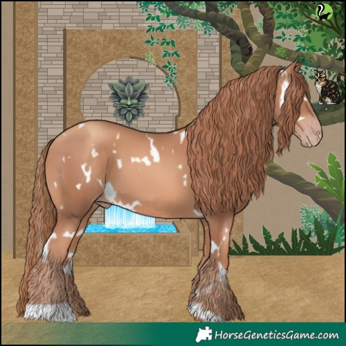 Horse Color:White Spotted Gold Champagne 