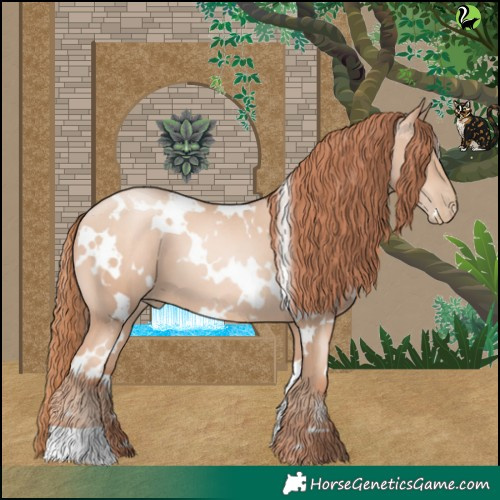 Horse Color:White Spotted Sable Champagne Pearl 