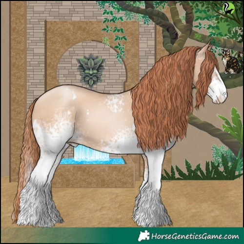 Horse Color:White Spotted Sable Champagne Pearl 