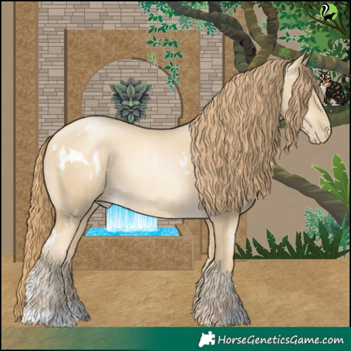 Horse Color:White Spotted Sable Cream Champagne Pearl 