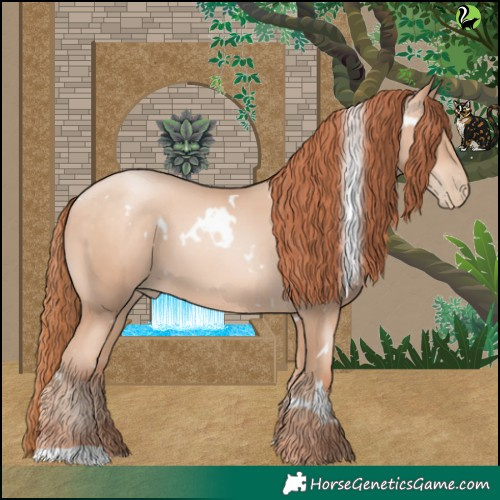 Horse Color:White Spotted Sable Champagne Pearl 